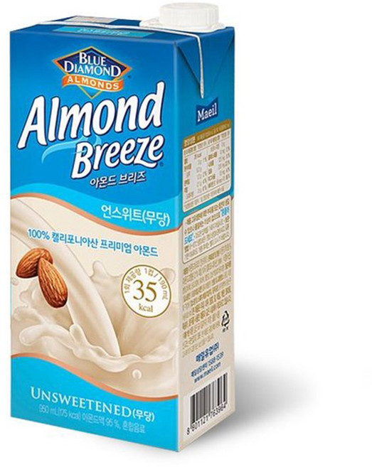 매일유업 아몬드브리즈 언스위트 950mlx1팩(낱개)/무료배송, 950ml, 1개
