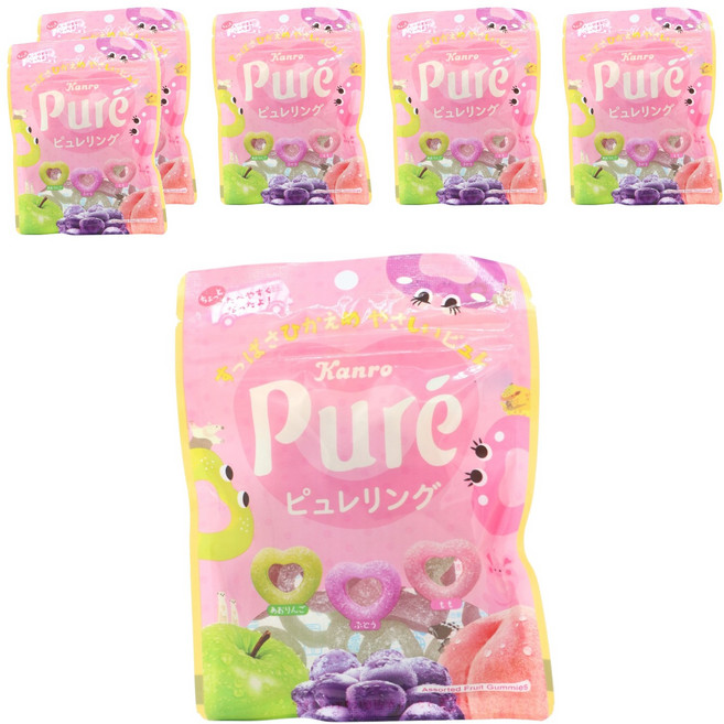 Kanro 甘樂 Purering 青蘋果 + 葡萄 + 水蜜桃, 6個, 63g