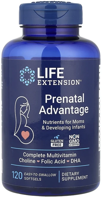 단백질 비타민 철분 마그내슘 칼슘 Life Extension 프리네이탈 어드밴티지 삼키기 쉬운 소프트젤 120정 고루고루섭취해주세요, LifeExtension프리네이탈어드밴티지삼키기쉬운소프, 1개 - 쿠팡