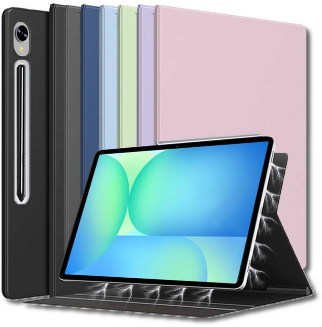 갤럭시탭S10 FE 플러스 13.1 호환 마그네틱 S펜슬 수납 폴리오 케이스 커버 케이스나라, Navy, 1개