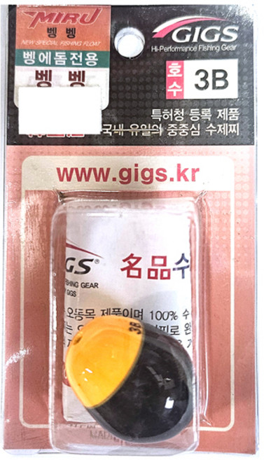 긱스 미루 벵벵 소형벵에돔 전용찌 3B호, 혼합색상, 1개