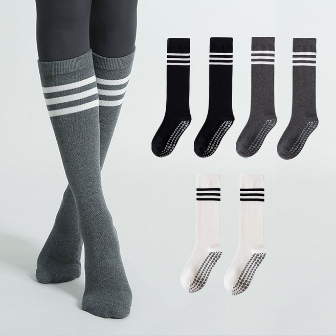 고니홈 3켤레 논슬립 스포츠 필라테스 니삭스 양말