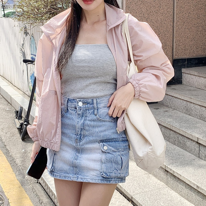 자도르 카고 빈티지 워싱 데님 로우 미니 스커트(2color)