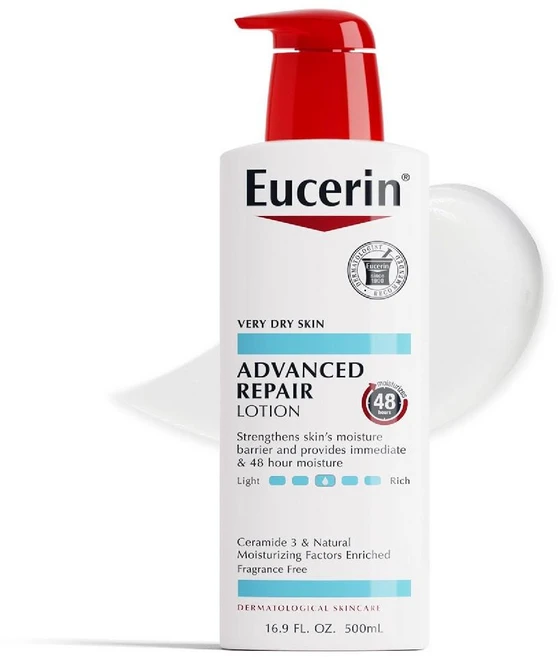 유세린 악건성 피부 어드밴스드 리페어 바디 로션 세라마이드 함유 무향 16.9f온스, 500ml, 1개 - 쿠팡