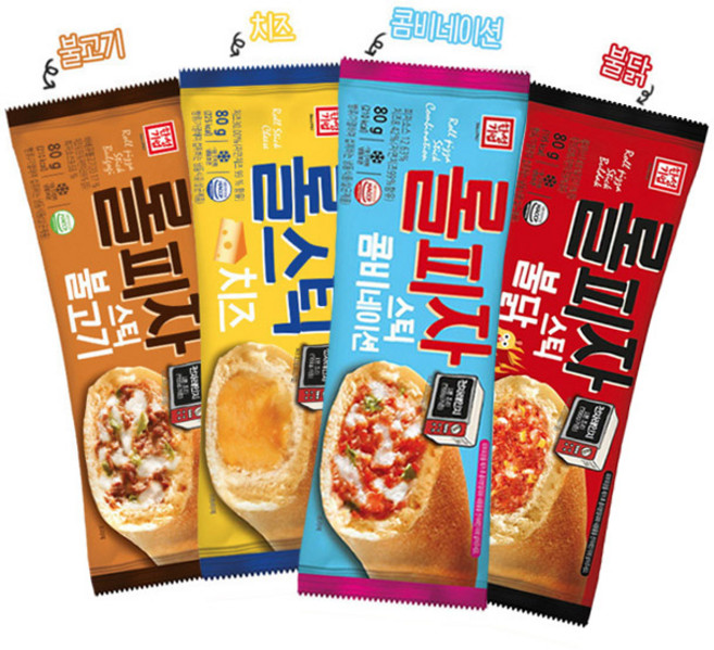 [한성기업] 롤피자스틱 4종(10개) 택1 / 전자레인지 1분 OK!, 03 치즈(80gX10개), 10개