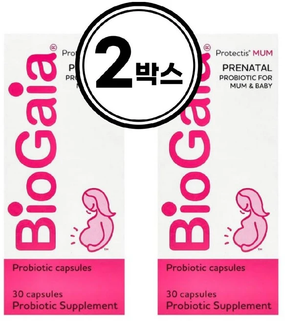 바이오가이아 프로텍티스 MUM 임산부 프로바이오틱스 락토바실러스 루테리 DSM 17938 산전 프로바이오틱스, 2개, 30정 - 쿠팡