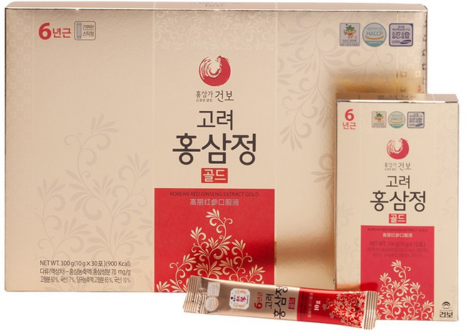 고려홍삼정골드 10g x 30포 면역력 선물용 홍삼스틱 쇼핑백 포함, 10g x 30포 3box (3개월분), 3개