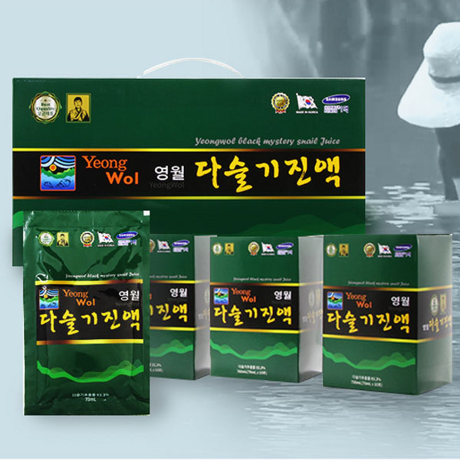 영월 동강 다슬기 진액, 1박스(10포)x9개 총90포, 1개, 2.1L