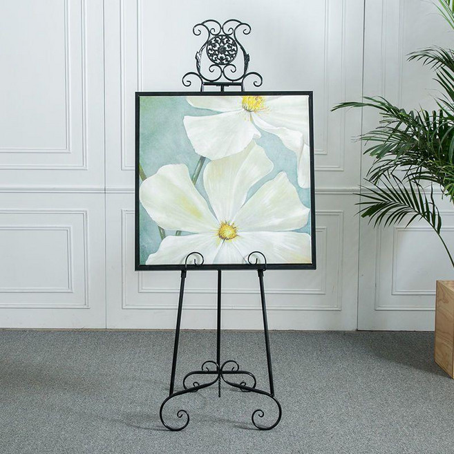 받침대 작품 거치대 높낮이 사진 웨딩 전시회 철제 진열 전시대 대형액자, 1개, 150 블랙