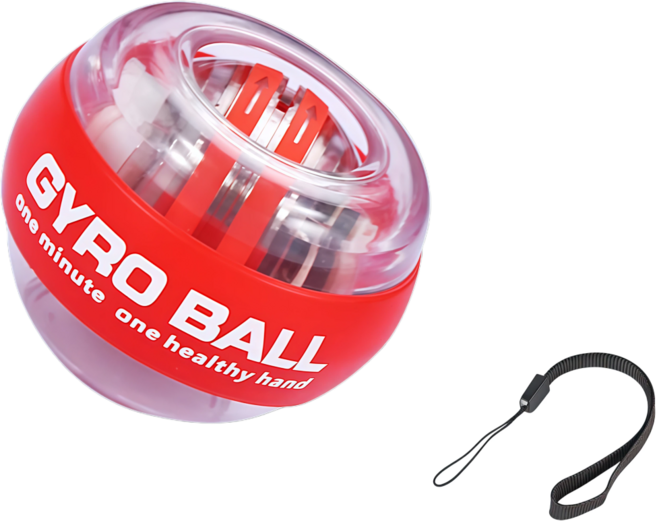 라온샵 자이로볼 무소음 파워볼 손목운동기구 전완근, 1개, 레드