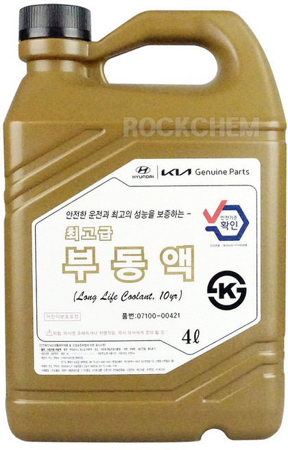 락켐 현대모비스 장수명 핑크색 부동액 원액 4L, 07100-00421, 1개