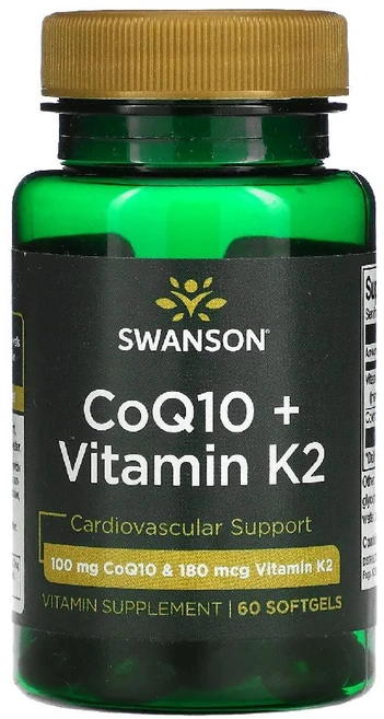 스완슨 코엔자임 큐텐 비타민 K2 60정 CoQ10 Vitamin K2, 1 - 쿠팡