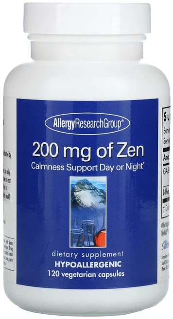 알러지 리서치 그룹 Zen 200mg 식물성 캡슐 120정, 1개 - 쿠팡