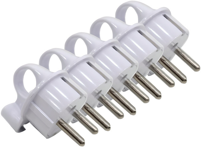 원스탑 이물질차단 접지 기역자 돼지코 AC 플러그, 5개