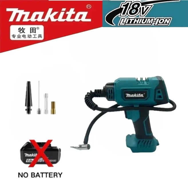 마키타 18V 무선 공기주입기 전동 에어펌프 차량용 에어 컴프레서 자동 휴대용 에어 컴프레서 전동 공구, 01 no battery, 1