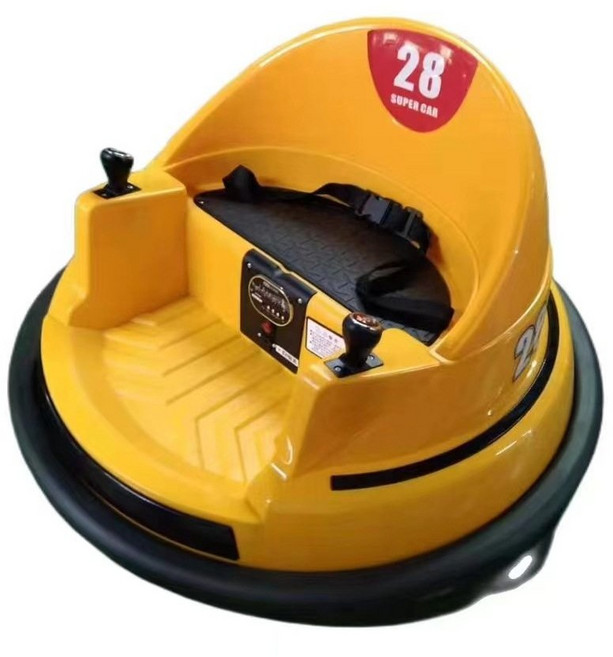 淘氣寶貝 兒童電動碰碰車 新款1042 遙控360度旋轉 黃色 77x50CM 寬敞坐墊 音樂閃燈, 1個