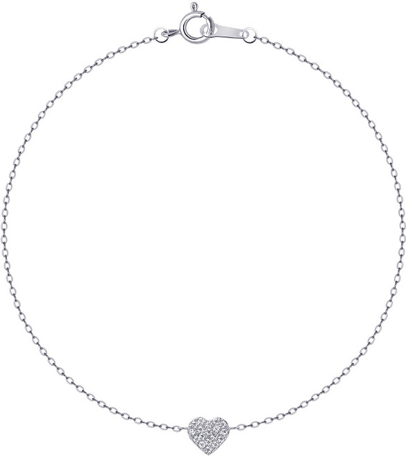 [골드팡] 14k/18k 트윙클 플랫하트 모이사 다이아몬드 팔찌 (당일도착) 여성데일리 하트주얼리 모던심플 4월탄생석 생일선물 하객룩 우정템 여자친구 기념일 선물추천