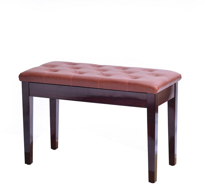 2인용 우드 피아노 수납형 의자 SH1184, 레드브라운, 1개