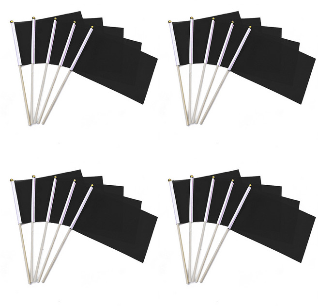 오드상회 무지 미니깃발 작은 깃발 작은깃발 20p, 1세트, 블랙