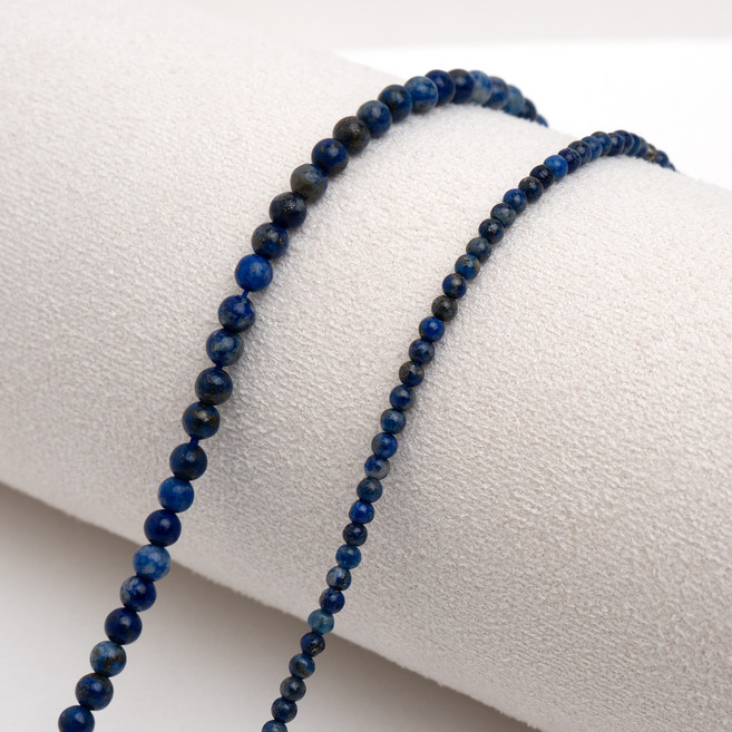 [엔비즈] A+ 천연 라피스라줄리 라운드 미니 원석 2/3mm 비즈 목걸이 팔찌 만들기 재료