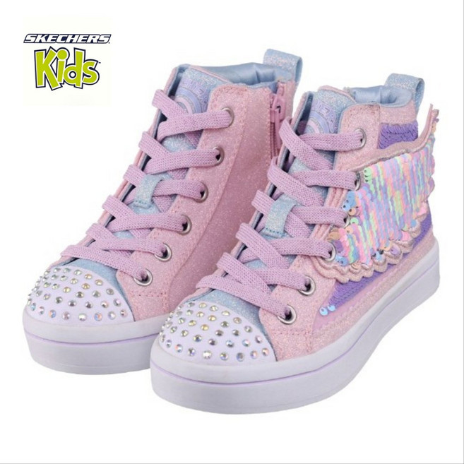 [백화점정품} 스케쳐스키즈 스케쳐스 키즈 트와이 라이츠 2.0 스팽글 운동화 SK0GLCDX081 초경량 발편한