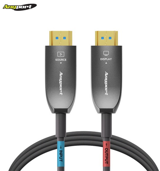 애니포트 HDMI V2.1 8K 액티브 프리미엄 메탈 AOC 광케이블, 1개, 40m