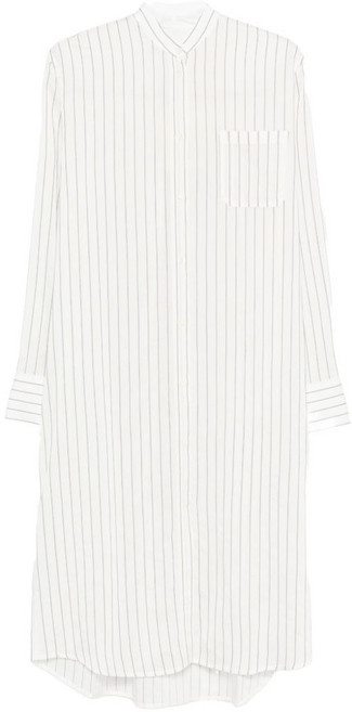 토템 striped shirt midi dress