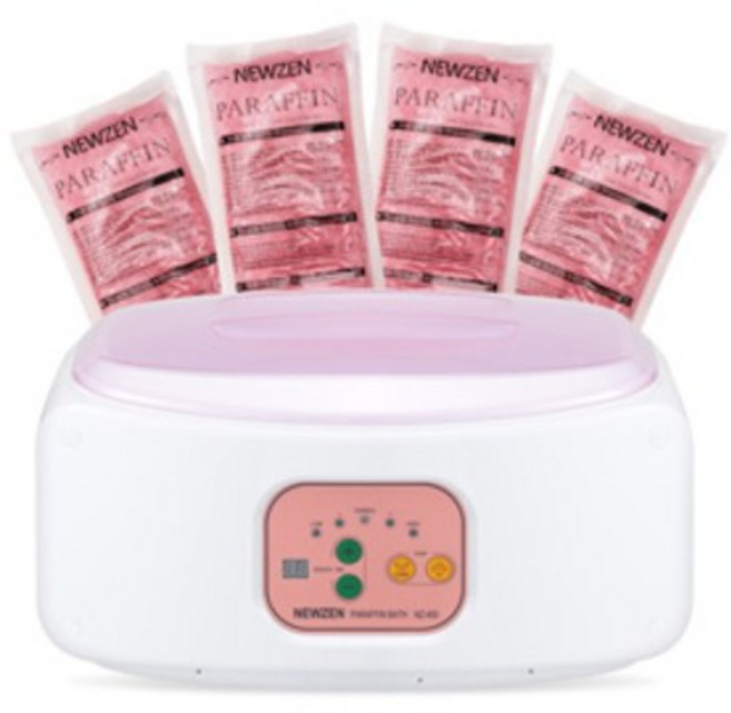 뉴젠 온도조절 예약가능 파라핀베스 NZ-400 + 왁스 4p+ 비닐팩 60p + 손발커버, 1세트