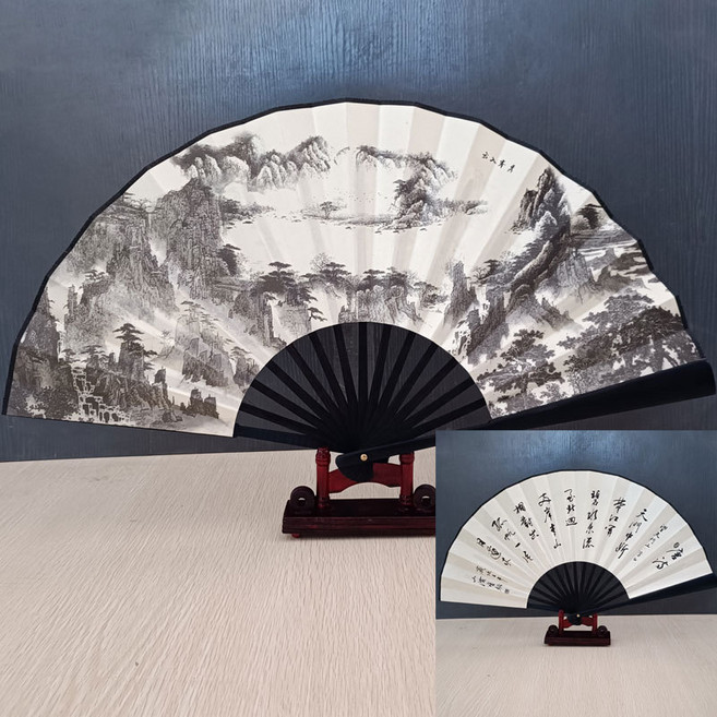 새하영 접이식부채 중국풍 줄선 부채 선물용부채, 10호, 1개