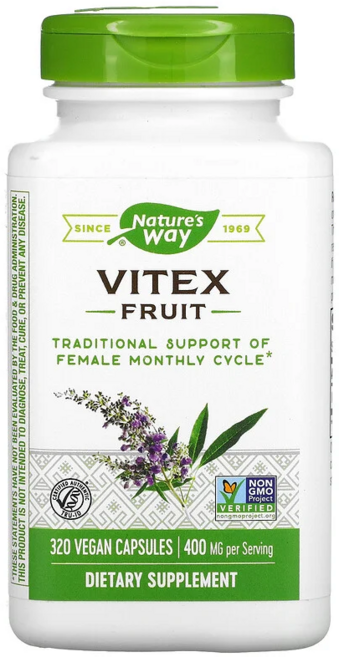 네이쳐스웨이 Vitex Fruit 바이텍스 과일 400 mg 320 비건 캡슐, 240정, 1개