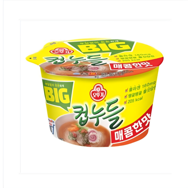 오뚜기 빅컵누들 매콤한맛 61g, 1개