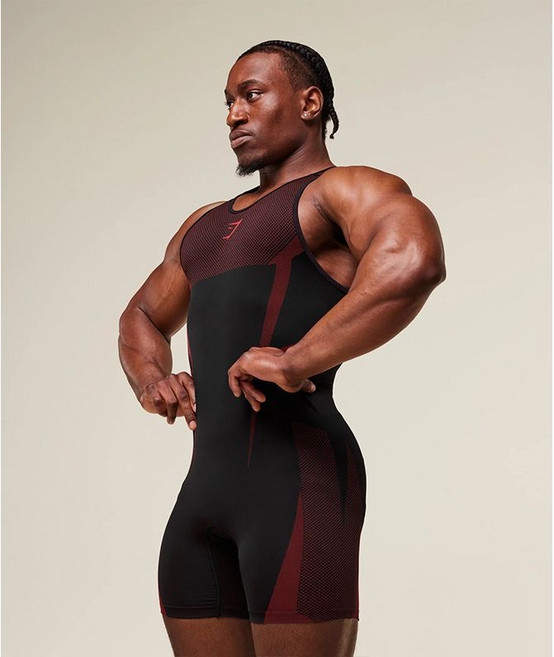 짐샤크 러닝 슬림핏 올인원 헬스 트레이닝 점프수트