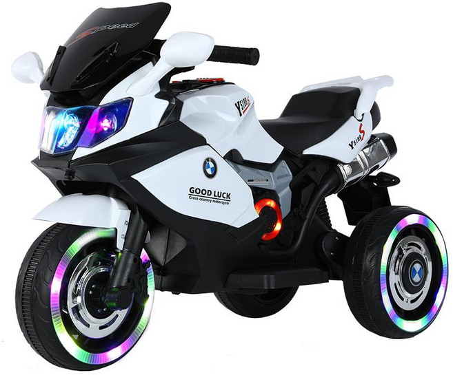 하우바이몰 유아오토바이 오토바이장난감 유아전동스쿠터 유아전동차 유아전동오토바이 전동오토바이, 전기 구동, 1개, 화이트소형배터리단일가죽시트