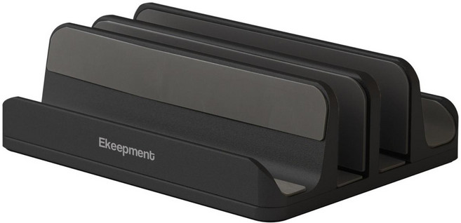 이킵먼트 노트북 맥북 클램쉘 수직 거치대 EKMT-VS2-2, Black, 1개