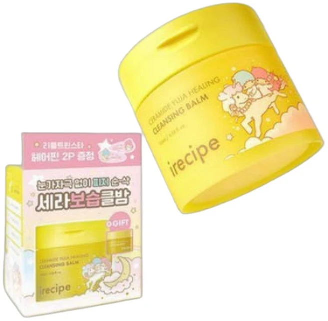 아이레시피x리틀트윈스타 세라마이드 유자 힐링 클렌징밤 135ml 기획 (+10ml+헤어핀), 1개 - 쿠팡