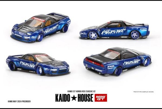 다이캐스트 Kaido House MINIGT 1/64 닛산 스카이라인 GT-R R34R33 혼다 NSX 레이싱 Works V3 V2 KHMG 자동차 합금 금속 모델, [08] KHMG137