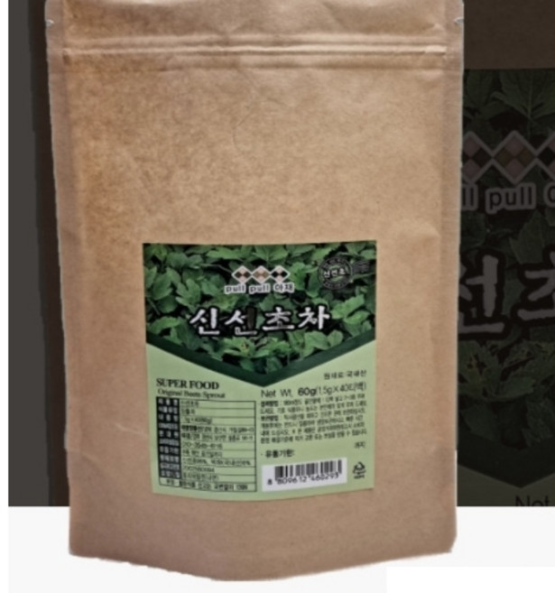 더바른식탁 신선초 차 60g 유기농 신선초 차 티백 명일엽 항산화 차, 2개, 40개입