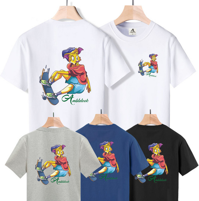 엠블룩 프리미엄 반팔티 BOARD 남성 여성 빅사이즈 면스판 프린팅 단체 커플룩