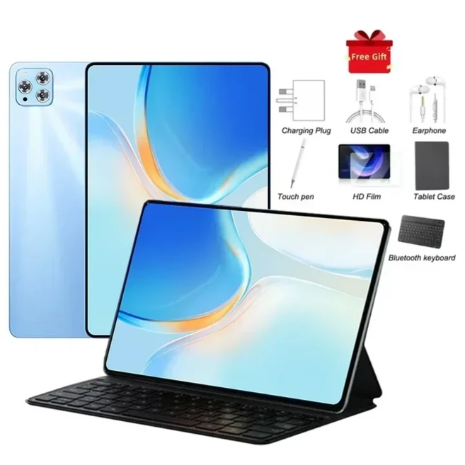 2025 5G 태블릿 아이패드 에어 프로 안드로이드 14.0 12인치 RAM 24MP 20000mAh WIFI 블루투스 네트워크, 02 22GB 1TB, 05 Android tablet