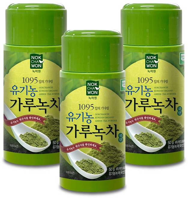 녹차원 유기농 가루녹차 50g x 3, 3개
