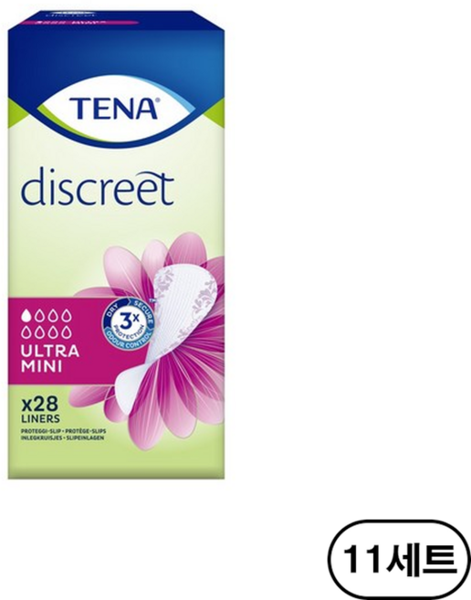 테나 레이디 울트라 미니 28매 성인기저귀 요실금패드, 28개입, 11개