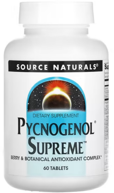 Source Naturals 소스네츄럴 Pycnogenol Supreme 파크노제놀 60정, 1개
