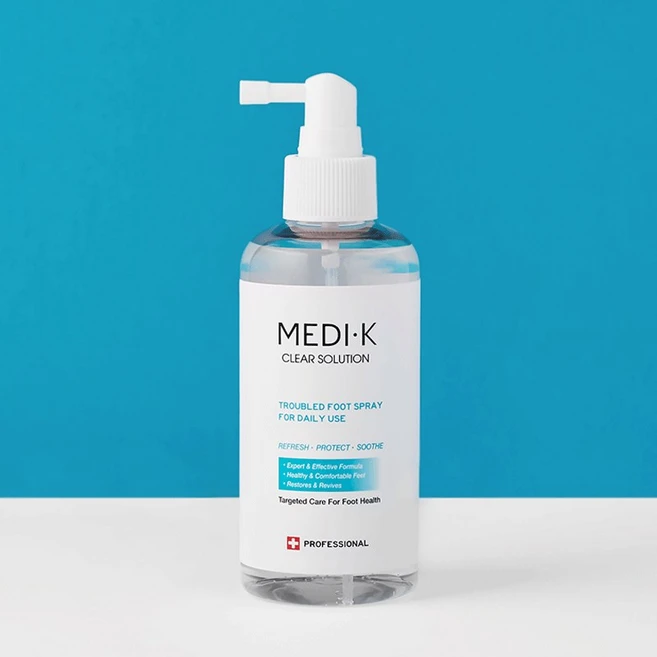 약국입점 의약외품 메디케이 클리어솔루션 대용량 250ml 풋스프레이 손발톱 발바닥 발가락 냄새제거 약, 200ml, 1개, 1개입 - 쿠팡