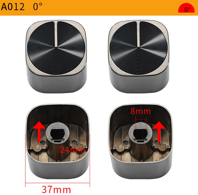 합금 소재 스위치 라운드 손잡이 가스 스토브 버너 오븐 주방 부품 핸들, A012-0, 1개