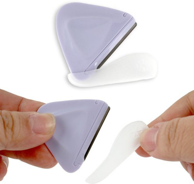 눈썹칼 미니 삼각형 휴대용 눈썹정리칼 세트 스테인리스 정리용, 1개