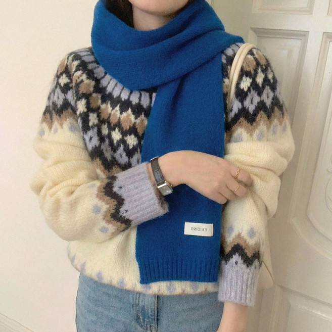 모니즈 멜로우 소프트 목도리 남녀공용 니트 머플러