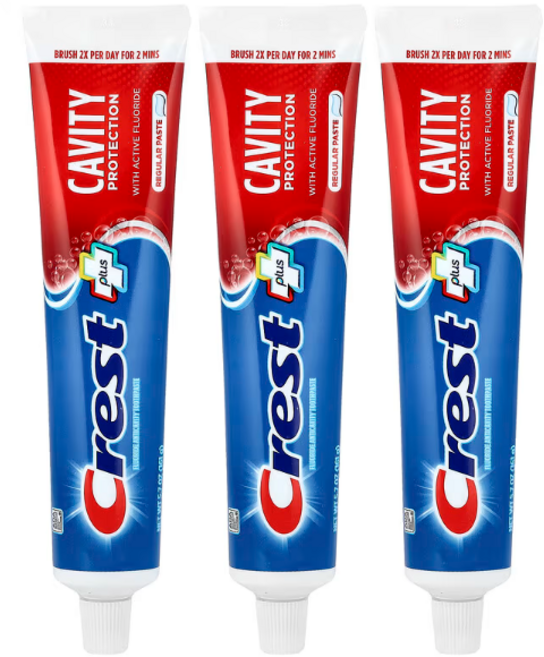 미국 정품 고불소 Crest 크레스트치약 부모님효도선물 Fluoristat검증 충치케어 예방 잇몸질환 치아미백 ADA승인 Teeth-Health 생신 초등 중학생 고등학생 생일선물, 3개, 161g