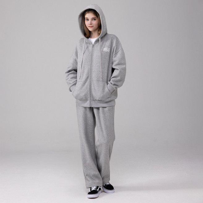 에버라스트 여성 기모 트레이닝복 세트 후드집업 + 일자팬츠