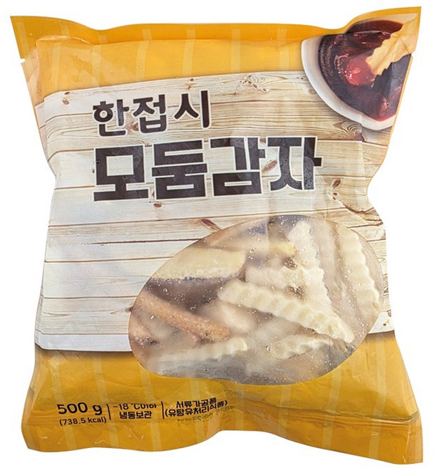 한접시모듬감자 500g / 에어프라이어 감자 튀김 모듬감자튀김 크링클컷 케이준프라이, 1개