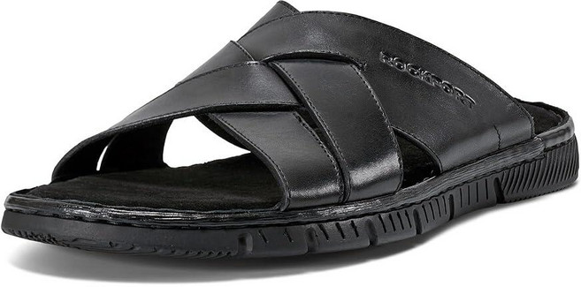 Rockport 남성용 Jaya 슬라이드 샌들 블랙 가죽